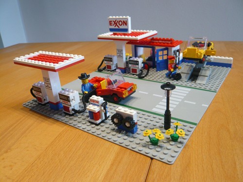 Lego city exxon - exxon, tankstelle